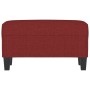 Banco de tela rojo vino tinto 70x35x41 cm en Bancos | Comprar online en Foro24