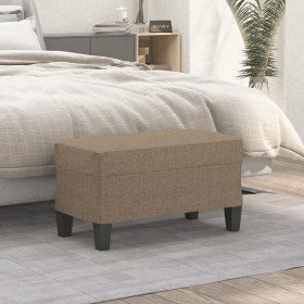 Banco de tela gris taupe 70x35x41 cm en Bancos | Comprar online en Foro24