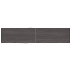 Treated wood table with live edge, brown, 220x50x(2-6) cm. by vidaXL, Table tops - Ref: Foro24-364055, Price: 118,94 €, Disco...