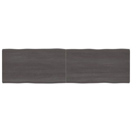Treated wood table with live edge, brown, 220x60x(2-6) cm by vidaXL, Table tops - Ref: Foro24-364057, Price: 138,09 €, Discou...