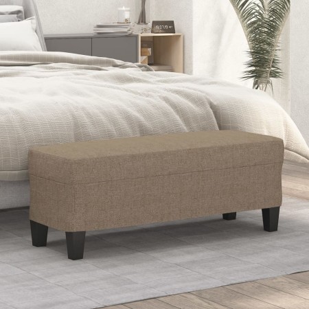 Banco de tela gris taupe 100x35x41 cm en Bancos | Comprar online en Foro24