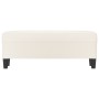 Banco de cuero sintético color crema 100x35x41 cm
