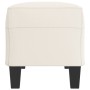 Banco de cuero sintético color crema 100x35x41 cm