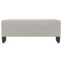 Banco de tela de microfibra gris claro 100x35x41 cm