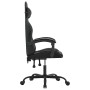 Silla gaming giratoria cuero sintético negro