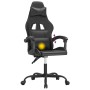Silla gaming giratoria cuero sintético negro