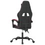 Silla gaming giratoria cuero sintético negro y rojo vino tinto