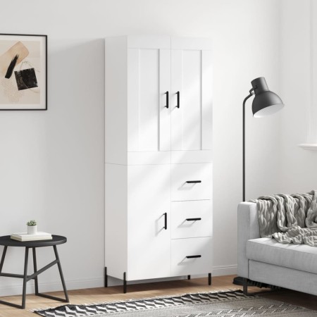 Hohes weißes Sperrholz-Sideboard 69,5 x 34 x 180 cm von vidaXL, Sideboards - Ref: Foro24-3199817, Preis: 176,37 €, Rabatt: %