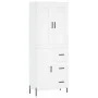 Hohes weißes Sperrholz-Sideboard 69,5 x 34 x 180 cm von vidaXL, Sideboards - Ref: Foro24-3199817, Preis: 169,15 €, Rabatt: %