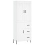 Hohes weißes Sperrholz-Sideboard 69,5 x 34 x 180 cm von vidaXL, Sideboards - Ref: Foro24-3199817, Preis: 176,37 €, Rabatt: %