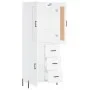 Hohes weißes Sperrholz-Sideboard 69,5 x 34 x 180 cm von vidaXL, Sideboards - Ref: Foro24-3199817, Preis: 169,15 €, Rabatt: %