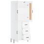 Hohes weißes Sperrholz-Sideboard 69,5 x 34 x 180 cm von vidaXL, Sideboards - Ref: Foro24-3199817, Preis: 176,37 €, Rabatt: %