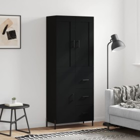 Hohes Sideboard Sperrholz schwarz 69,5x34x180 cm von vidaXL, Sideboards - Ref: Foro24-3199818, Preis: 188,07 €, Rabatt: %