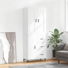 Aparador alto madera contrachapada blanco 69,5x34x180 cm de vidaXL, Aparadores - Ref: Foro24-3199825, Precio: 167,56 €, Descu...