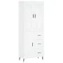 Hohes weißes Sperrholz-Sideboard 69,5 x 34 x 180 cm von vidaXL, Sideboards - Ref: Foro24-3199825, Preis: 167,56 €, Rabatt: %
