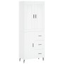 Hohes weißes Sperrholz-Sideboard 69,5 x 34 x 180 cm von vidaXL, Sideboards - Ref: Foro24-3199825, Preis: 177,00 €, Rabatt: %