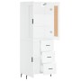 Hohes weißes Sperrholz-Sideboard 69,5 x 34 x 180 cm von vidaXL, Sideboards - Ref: Foro24-3199825, Preis: 177,00 €, Rabatt: %
