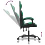 Silla gaming giratoria cuero sintético negro y verde