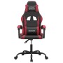 Silla gaming giratoria cuero sintético negro y