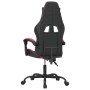 Silla gaming giratoria cuero sintético negro y
