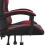 Silla gaming giratoria cuero sintético negro y