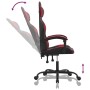 Silla gaming giratoria cuero sintético negro y