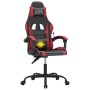 Silla gaming giratoria cuero sintético negro y