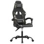 Silla gaming giratoria cuero sintético negro y camuflaje