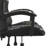Silla gaming giratoria cuero sintético negro y camuflaje