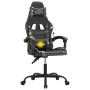 Silla gaming giratoria cuero sintético negro y camuflaje