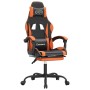 Silla gaming giratoria reposapiés cuero sintético
