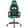 Silla gaming giratoria cuero sintético negro y verde