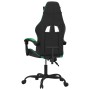 Silla gaming giratoria cuero sintético negro y verde