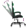 Silla gaming giratoria cuero sintético negro y verde