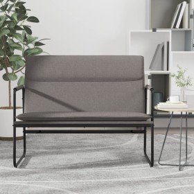 Banco de tela gris taupé 100x64x80 cm en Bancos | Comprar online en Foro24