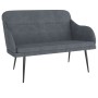 Banco de terciopelo gris oscuro 110x76x80 cm en Bancos | Comprar online en Foro24