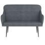 Banco de terciopelo gris oscuro 110x76x80 cm en Bancos | Comprar online en Foro24