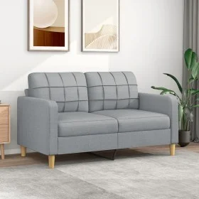 Light gray fabric 2-seater sofa, 140 cm by vidaXL, Sofas - Ref: Foro24-359091, Price: 189,78 €, Discount: %