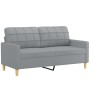 Light gray fabric 2-seater sofa, 140 cm by vidaXL, Sofas - Ref: Foro24-359091, Price: 193,73 €, Discount: %