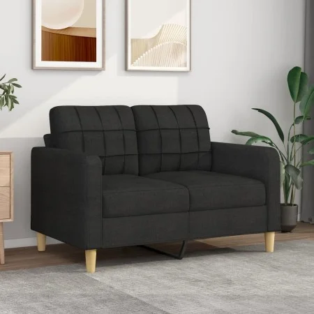 Black fabric 2-seater sofa, 120 cm by vidaXL, Sofas - Ref: Foro24-359087, Price: 180,68 €, Discount: %