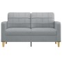 Light gray fabric 2-seater sofa, 140 cm by vidaXL, Sofas - Ref: Foro24-359091, Price: 193,73 €, Discount: %