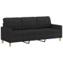3-Sitzer-Sofa aus schwarzem Stoff, 180 cm von vidaXL, Sofas - Ref: Foro24-359103, Preis: 257,25 €, Rabatt: %