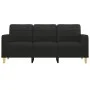 3-seater black fabric sofa 180 cm by vidaXL, Sofas - Ref: Foro24-359103, Price: 254,96 €, Discount: %