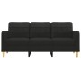 3-Sitzer-Sofa aus schwarzem Stoff, 180 cm von vidaXL, Sofas - Ref: Foro24-359103, Preis: 257,25 €, Rabatt: %