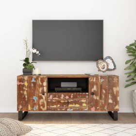 Mueble TV madera reciclada y madera contrachapada 105x33,5x46cm