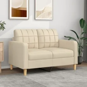 2-Sitzer-Sofa aus cremefarbenem Stoff 120 cm von vidaXL, Sofas - Ref: Foro24-359085, Preis: 197,29 €, Rabatt: %