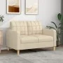 Cream-colored 2-seater fabric sofa, 120 cm. by vidaXL, Sofas - Ref: Foro24-359085, Price: 197,29 €, Discount: %