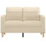 Cream-colored 2-seater fabric sofa, 120 cm. by vidaXL, Sofas - Ref: Foro24-359085, Price: 197,29 €, Discount: %