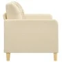 Cream-colored 2-seater fabric sofa, 120 cm. by vidaXL, Sofas - Ref: Foro24-359085, Price: 197,29 €, Discount: %