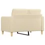 Cream-colored 2-seater fabric sofa, 120 cm. by vidaXL, Sofas - Ref: Foro24-359085, Price: 197,29 €, Discount: %